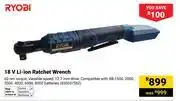 Builders Warehouse Ryobi 18V Li-Ion Ratchet Wrench 850037362 offer