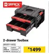 Builders Warehouse Qbrick 2-Drawer Toolbox 850011003 offer