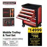 Builders Warehouse Mastercraft Mobile Trolley & Tool Set 7GSDT01 850013993 offer