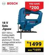 Builders Warehouse Bosch 18V Solo Jigsaw 850024684 offer