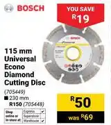 Builders Warehouse Bosch 115mm Universal Econo Diamond Cutting Disc 705449 offer