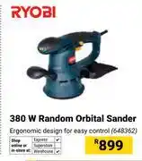 Builders Warehouse Ryobi 380W Random Orbital Sander 648362 offer