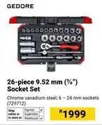 Builders Warehouse Gedore 26-Piece 9.52mm (3/8) Socket Set 729712 offer