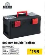 Builders Warehouse Big Jim 500 mm Double Toolbox 850044355 offer