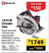 Builders Warehouse Einhell 1410W Circular Saw 784156 offer