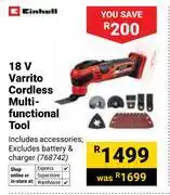 Builders Warehouse Einhell 18V Varrito Cordless Multi Functional Tool 768742 offer