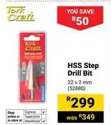 Builders Warehouse Tork Craft HSS Step Drill Bit 52880 offer