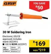 Builders Warehouse Grip 30W Soldering Iron 422391 offer
