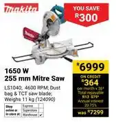 Builders Warehouse Makita 1650W 255mm Mitre Saw 124090 offer