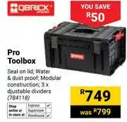 Builders Warehouse Qbrick Pro Toolbox 784118 offer