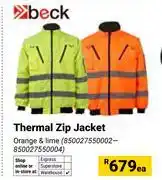 Builders Warehouse Beck Thermal Zip Jacket-Each offer