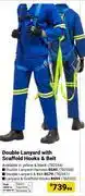 Builders Warehouse Double Lanyard With Scaffold Hooks & Belt 782354-Each offer