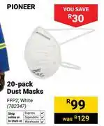 Builders Warehouse Pioneer 20-Pack Dust Mask 782347 offer