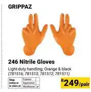 Builders Warehouse Grippaz 246 Nitrile Gloves-Per Pair offer