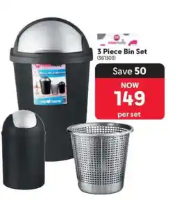 Makro 3 Piece Bin Set offer