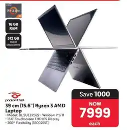 Makro 39 cm (15.6”) Ryzen 3 AMD Laptop offer