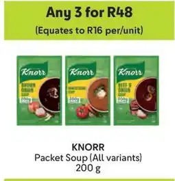 Makro KNORR Packet Soup (All variants) offer