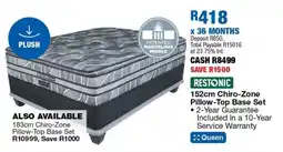 OK Furniture 152cm Chiro-Zone Pillow-Top Base Set offer