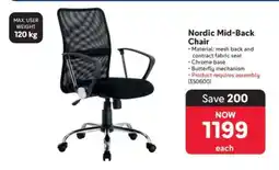 Makro Nordic Mid-Back Chair offer