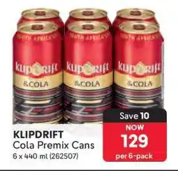 Makro KLIPDRIFT Cola Premix Cans offer