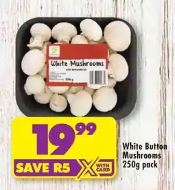 Shoprite White Button Mushrooms 250g pack offer