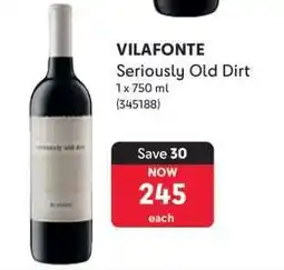 Makro VILAFONTE Seriously Old Dirt offer