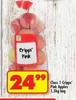 Shoprite Class 1 Cripps' Pink Apples 1,5kg bag offer