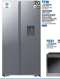 OK Furniture Samsung Side-by-Side Freezer-Fridge with Water Dispenser RS57DG4100 offer