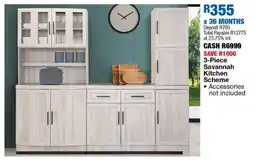 OK Furniture 3-Piece Savannah Kitchen Scheme offer