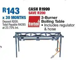 OK Furniture 3-Burner Boiling Table offer
