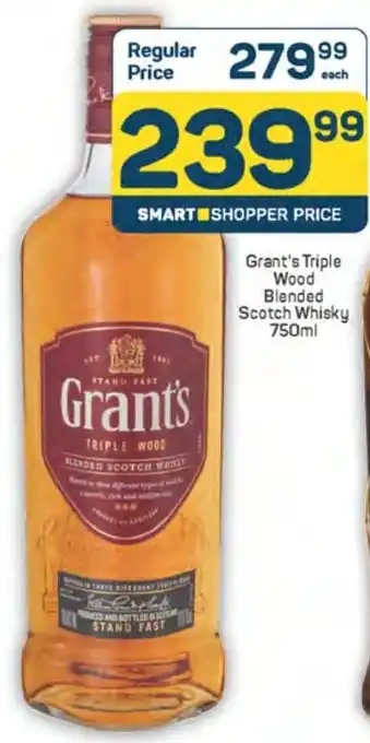 Pick n Pay Grant's Triple Wood Blended Scotch Whisky offer