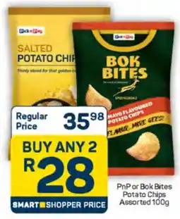 Pick n Pay PnP or Bok Bites Potato Chips Assorted offer