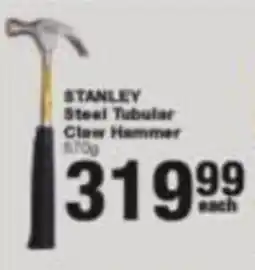 Build It Stanley Steel Tubular Claw Hammer offer