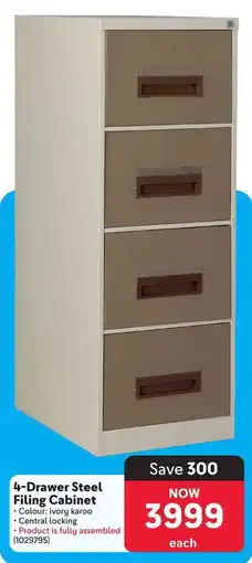 Makro 4-Drawer Steel Filing Cabinet offer