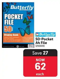 Makro Butterfly 50-Pocket A4 File offer