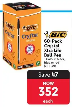 Makro BIC Crystal Xtra Life Ball Pen offer