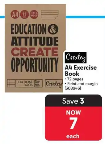 Makro Croxley A4 Exercise Book offer
