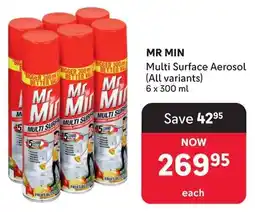 Makro Mr Min Multi Surface Aerosol offer