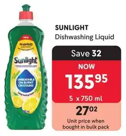 Makro Sunlight Dishwashing Liquid offer
