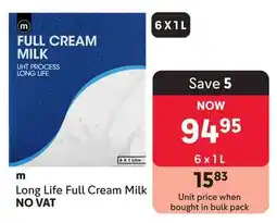 Makro m Long Life Full Cream Milk offer