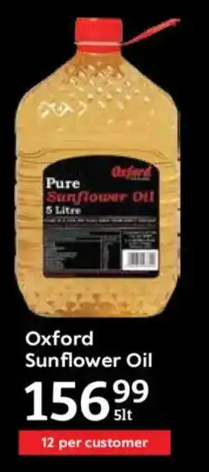 Oxford Freshmarket Oxford Sunflower Oil offer
