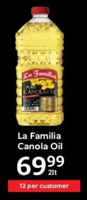Oxford Freshmarket La Familia Canola Oil offer