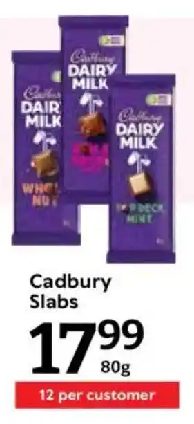 Oxford Freshmarket Cadbury Slabs offer