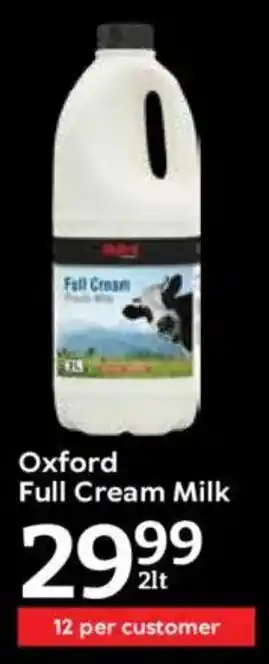 Oxford Freshmarket Oxford Full Cream Milk offer