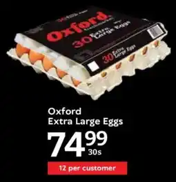 Oxford Freshmarket Oxford Extra Large Eggs offer