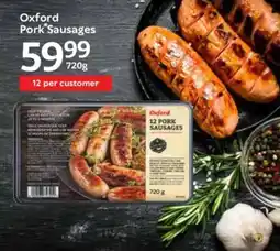 Oxford Freshmarket Oxford Pork Sausages offer