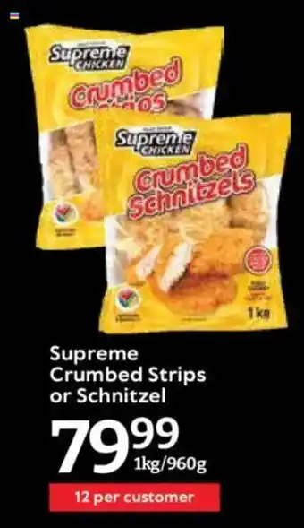 Oxford Freshmarket Supreme Crumbed Strips or Schnitzel offer