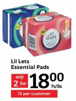 Oxford Freshmarket Lil Lets Essential Pads offer