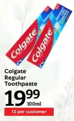 Oxford Freshmarket Colgate Regular Toothpaste offer