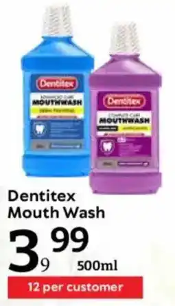 Oxford Freshmarket Dentitex Mouth Wash offer